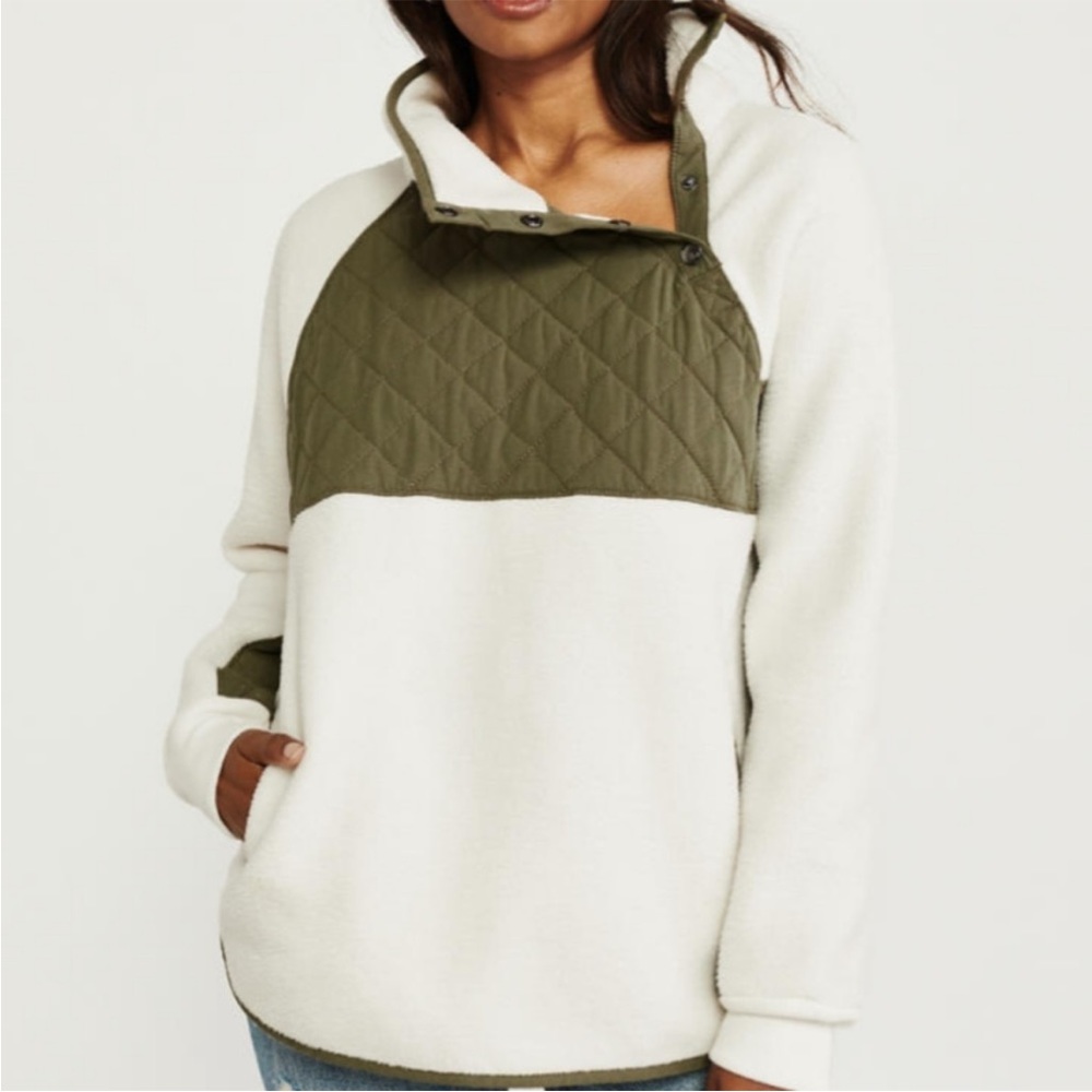 Abercrombie Asymmetrical Snap Fleece